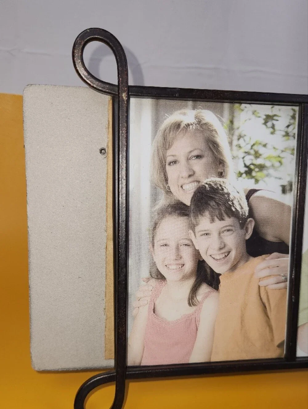 Family Multi-Opening Photo Frame in Black with Gold Accents
